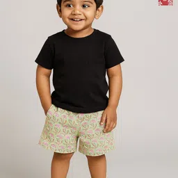 Pum Pum Boys Pack of 2 Floral Printed Mid-Rise Above Knee Regular Shorts-image-96