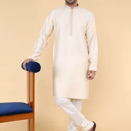 ZOIS Mandarin Collar Pure Cotton Kurta With Churidar-image-30