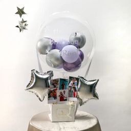 Silver Toned Customised Balloon Bouquet-image-29