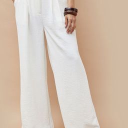 Ginger by Lifestyle Women Textured Wide Leg Parallel Trousers-picture-32
