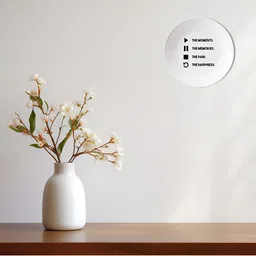 THE QUIRKY HOME White The Moments Memories Pain Happiness Ceramic Decorative Wall Decor-71