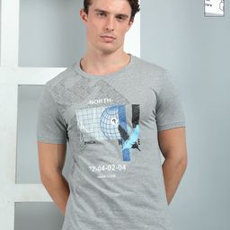Dollar Men Pack of 2 Typography Printed Round Neck Cotton Slim Fit T-shirts-image-40