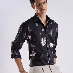 Guns & Sons Floral Printed Long Sleeves Satin Shirt-picture-6