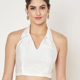 studio rasa Halter Neck Stretchable Saree Blouse-87