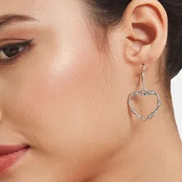 Atibelle Set Of 2 German Silver Plated Artificial Stone Studded Circular Studs image 2