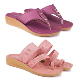 BERSACHE Women Set Of 2 Open Toe Flats-image-96