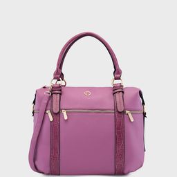 Caprese Textured PU Structured Satchel Bag-12