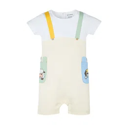 My Milestones Infant Boys Printed Cotton Short Sleeves Half Romper-39