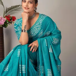 Kalista Bandhani Printed Chanderi Saree-39