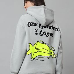 GRIFFEL Women Printed Hooded Pullover Sweatshirt-image-83
