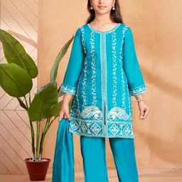 Muhuratam Girls Printed Kurta Set-picture-11