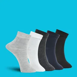 MJE Unisex Pack Of 5 Everyday Lightweight Ankle-Length Socks-image-42
