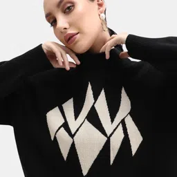 RAREISM Women Self Design Sweater-picture-3