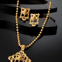 Anouk Gold-Plated Square Pendants with Chains image 1