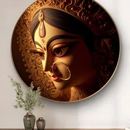SAF Brown & Red 1 Piece Wood Abstract Wall Paintings-image-84
