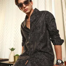 Campus Sutra Men Comfort Abstract Printed Spread Collar Cotton Casual Shirt-image-55