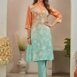 Moda Rapido Women Printed Regular Kurta with Trousers-image-93