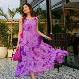 Sangria Women Ombre Printed Anarkali Ethnic Dresses-picture-22