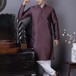 DEVOILER Men Regular Kurta with Pyjamas-image-27