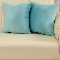 Shadowkart Sea Green 2 Pieces Velvet Square Cushion Covers-15