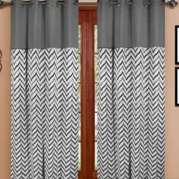 Dekor World Multicoloured Set of 2 Long Door Curtain-image-81
