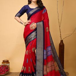 Anouk Rustic Zari Silk Blend Designer Sungudi Saree-picture-55