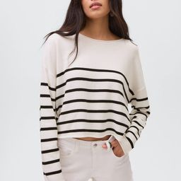 MANGO Striped Boxy Pullover-picture-2