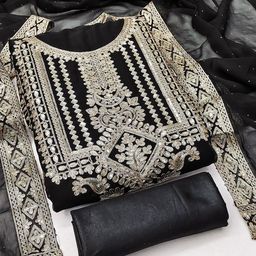 LeeliPeeri Designer Embroidered Unstitched Dress Material-image-69