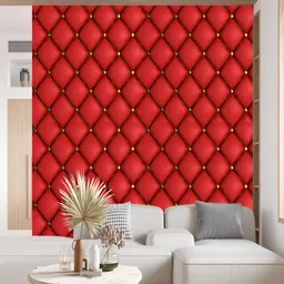 WE KREATE Red & Black Printed Water ProofWallpaper Decor-image-14