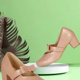 Commander Shoes Embellished Kitten Mules with Bows-image-33