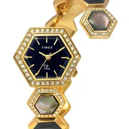 Timex Women Brass Embellished Dial & Straps Analogue Watch TWEL17900-image-41