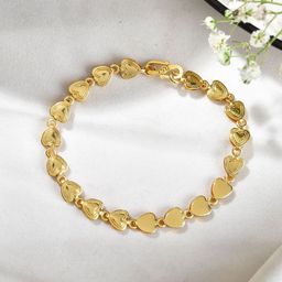 DressBerry Gold-Plated Heart-Shaped Wraparound Bracelet-48