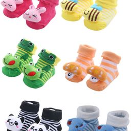 SHOP FRENZY Kids Pack of 6 Cotton Booties-58