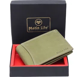 MATIN LIFE Men Zip Detail Leather Two Fold Wallet-image-48