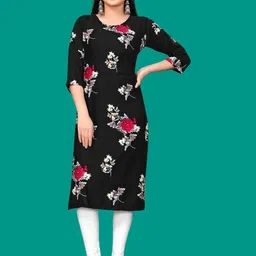 MANTRA DESIGNER Women Black Crepe Kurtas-picture-7