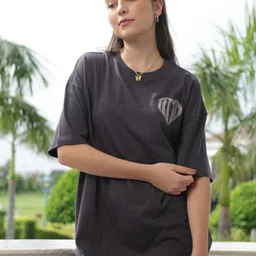 TITTLI Women Typography Printed Drop-Shoulder Sleeves T-shirt-picture-32