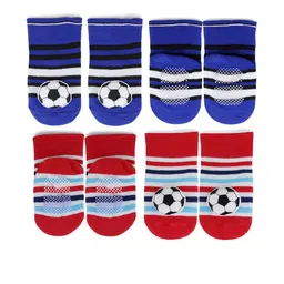 NESKA MODA Kids-Unisex Set Of 2 Ankle Length Cotton Socks-83