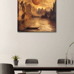 OLIVE TREE Brown Canvas Floral and Botanical Wall Paintings-picture-3