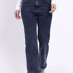 AC CREATION Women Comfort Straight Fit High-Rise Stretchable Jeans-image-2