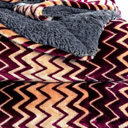 bsb home Maroon & Gold-Toned Heavy Winter 500 GSM Double Bed Blanket-image-33