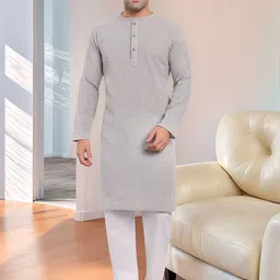 Moda Rapido Men Regular Pure Cotton Kurta with Pyjamas-image-97