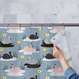 ArtzFolio Single Piece Waterproof Polyester Shower Curtain-image-66