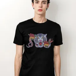 MAATIR DESIGNS Unisex Printed Applique T-shirt-image-91