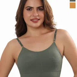 Moda Rapido Women Pack Of 2 Full Coverage Lightly Padded Non-Wired Workout Bra-2