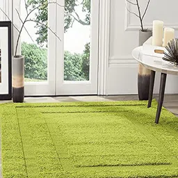 CARPETIFY Green Geometric Anti-Skid Polyester Carpet-image-60
