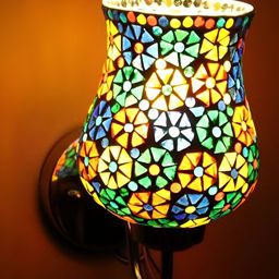 KINIS Silver-Toned & White Printed Cylinder Shaped Quirky Wall Lamp-23