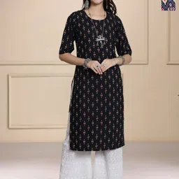 HERE&NOW Selection Of 2 Printed Straight Kurtas-picture-15