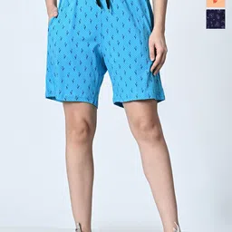 BAESD Women Conversational Printed High-Rise Shorts-image-74