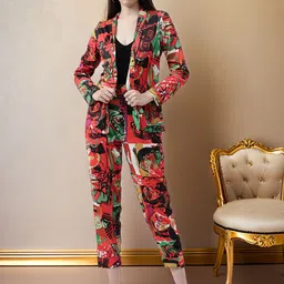 Zima Leto Digital Printed Blazer & Trousers Co-Ords-image-67