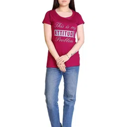 Ogarti Women Polka Dot Monochrome Raw Edge T-shirt-image-7